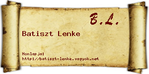 Batiszt Lenke névjegykártya